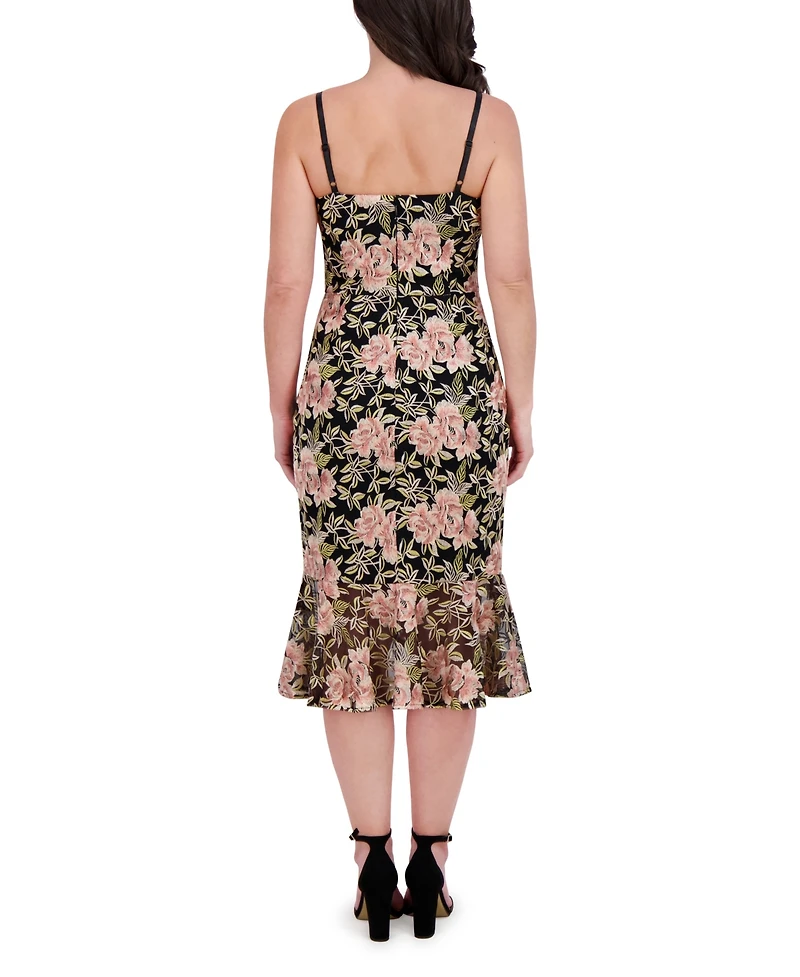 Siena Women's Sleeveless Sweetheart Neck Midi Dress