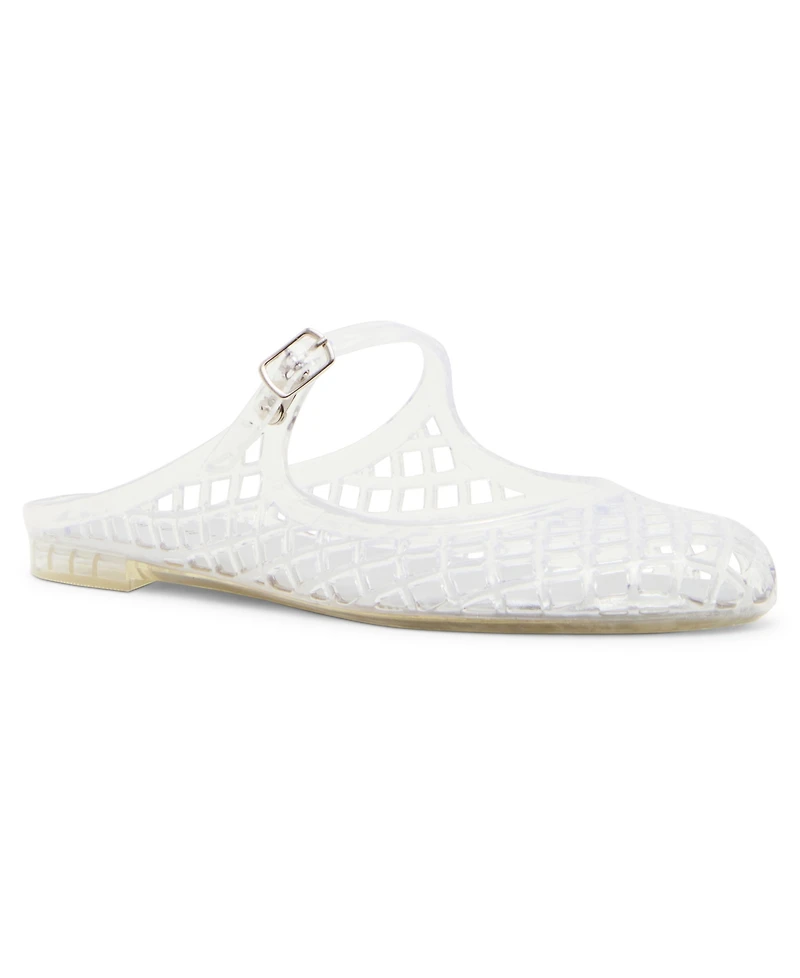 Madden Girl Women's Safron Caged Jelly Mary-Jane Slip-On Flats