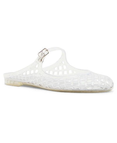 Madden Girl Women's Safron Caged Jelly Mary-Jane Slip-On Flats