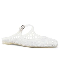 Madden Girl Women's Safron Caged Jelly Mary-Jane Slip-On Flats