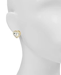 Patricia Nash Lovely Sparkle Collection Pave Heart Post Earrings