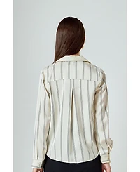 endless rose Women's Striped Wrap Blouse