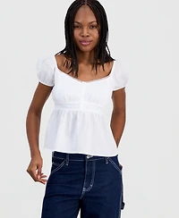 Madden Girl Juniors' Cotton Babydoll Top