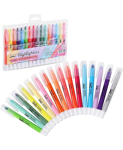 Mr. Pen No Bleed Gel Highlighter, 16 Pcs (8 Pastel Colors and 8