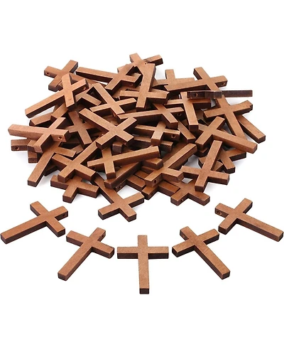 Mr. Pen Wooden Crosses, 1.2x1.75 Inches, 50 Pack, Small Wooden