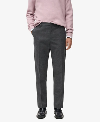 Mango Men's Regular-Fit Flannel Pants