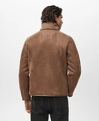 Mango Men's Reversible Sheepskin Effect Jacket