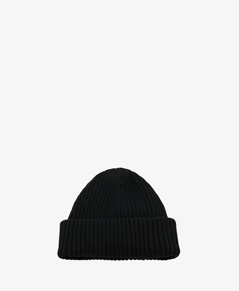 Mango Men's Rib-Knit Cotton Hat