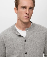 Mango Men's Extra-Fine Wool Buttons Cardigan