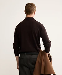 Mango Men's Cashmere Polo Sweater