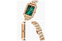 Victoria Hyde Women's Crystals Watch Westminster Green Rose Gold Watch