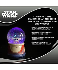 Star Wars: The Mandalorian The Child Hover Pod Light-Up Mini Snow Globe Display Piece Decoration | Home Decor for Kids Room Essentials | Baby Yoda Gif