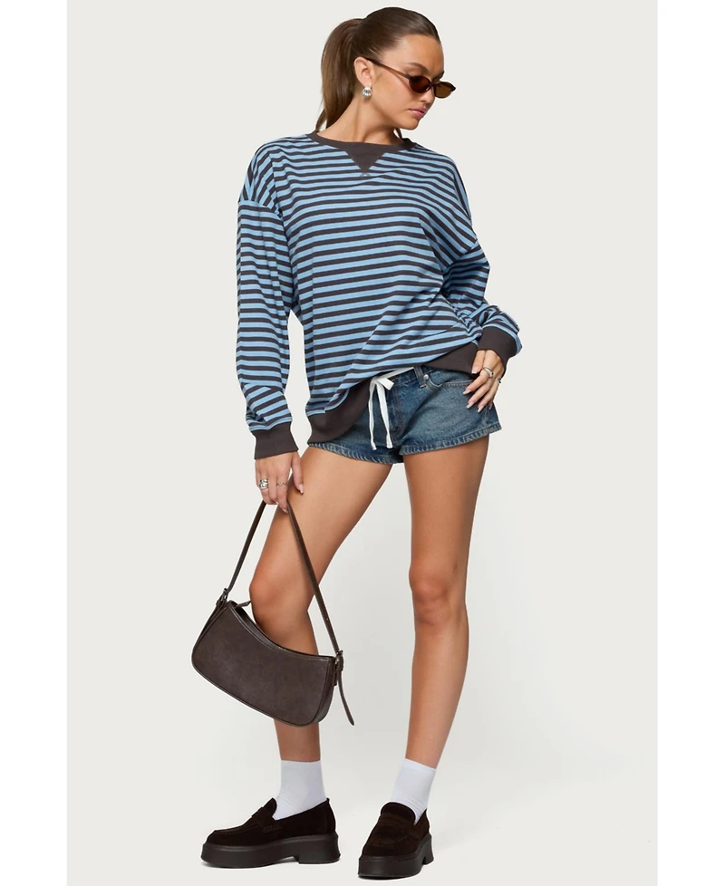 Edikted Women's Onda Striped Sweatshirt