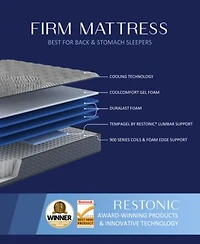 Restonic Waldorf 12.5 Firm Mattress In A Box Collection