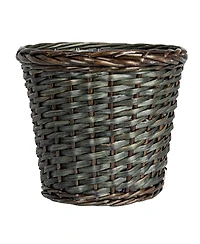 Household Essentials Handwoven Willow Waste Basket with Plastic Liner, Brown