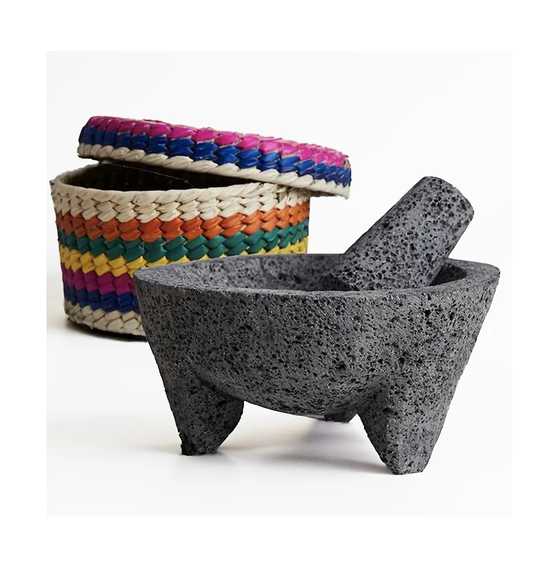 Verve Culture Molcajete in Tortila Basket
