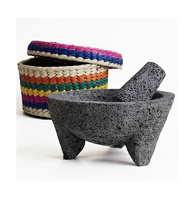 Verve Culture Molcajete in Tortila Basket