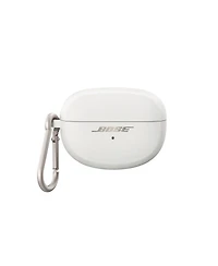 Bose Ultra Open Wireless Earbuds, Black, Bundle with White Smoke Silicone Case Cover