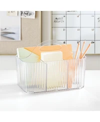 mDesign Plastic Shower Caddy Storage Organizer Basket with Handle