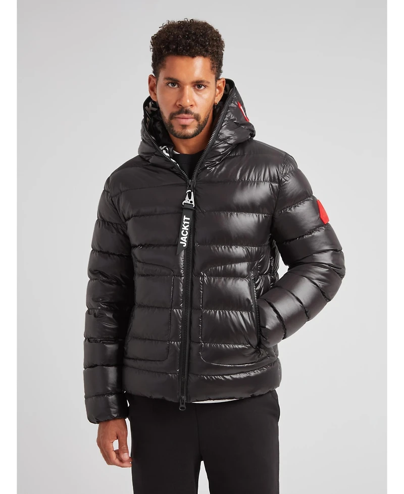 JACK1T Men's R4D Tramline Hooded Puffer Jacket