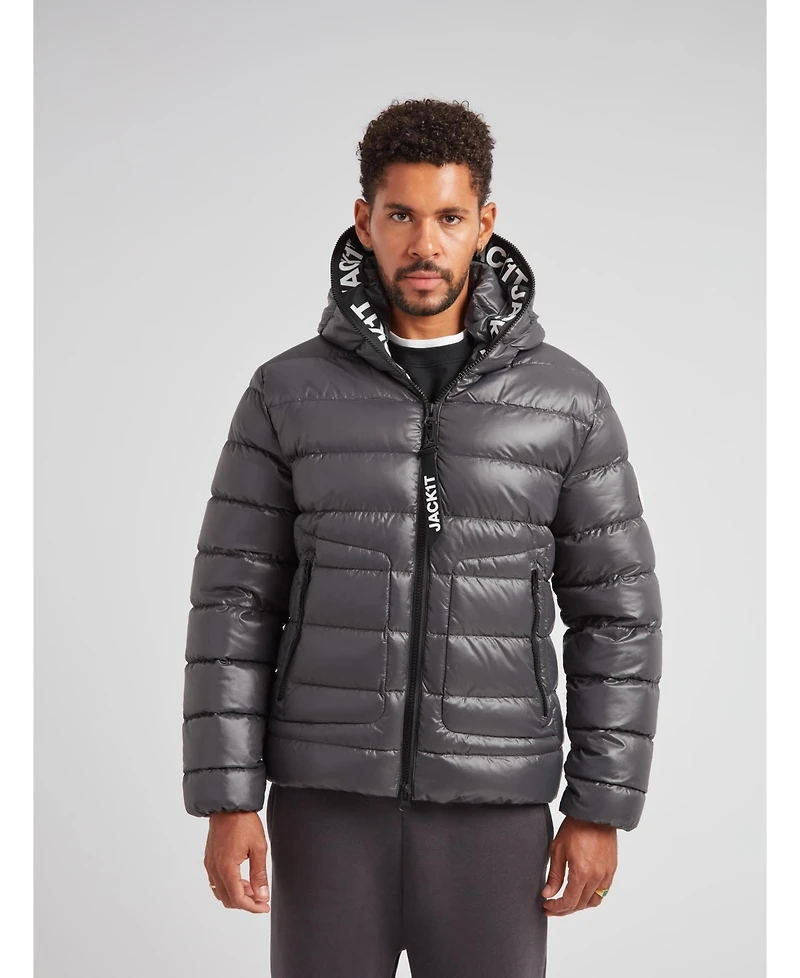 JACK1T Men's R4D Tramline Hooded Puffer Jacket