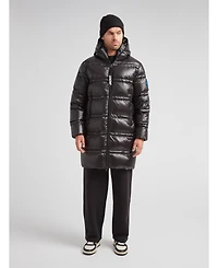 JACK1T Men's R4D Tramline Hooded Long Puffer Coat