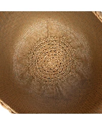 Storied Home Set of 2 Round Seagrass Storage Baskets with Handles