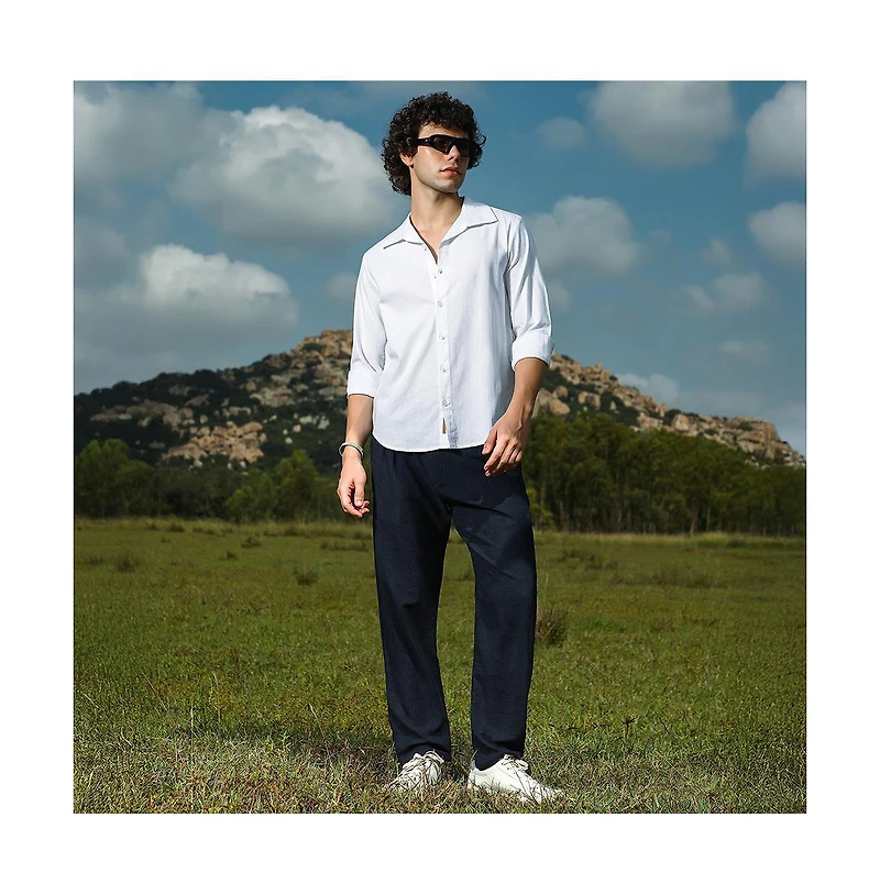 Campus Sutra Men's Solid Relaxed Shirt