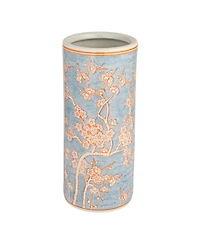 Storied Home Blue Ceramic Umbrella Stand