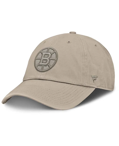 Fanatics Men's Tan Boston Bruins Authentic Pro Road Adjustable Hat