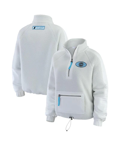 Wear by Erin Andrews Women's Gray Utah Mammoth Polar Fleece Quarter-Zip Jacket