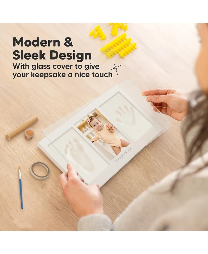 Duo Baby Hand and Footprint Kit, Handprint Newborn Photo Frame, Keepsake for New Mom