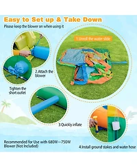 Skonyon Kids Inflatable Water Slide for Yard Lawn