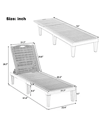 Streamdale Resin Outdoor Chaise Lounge Set - Dark Brown