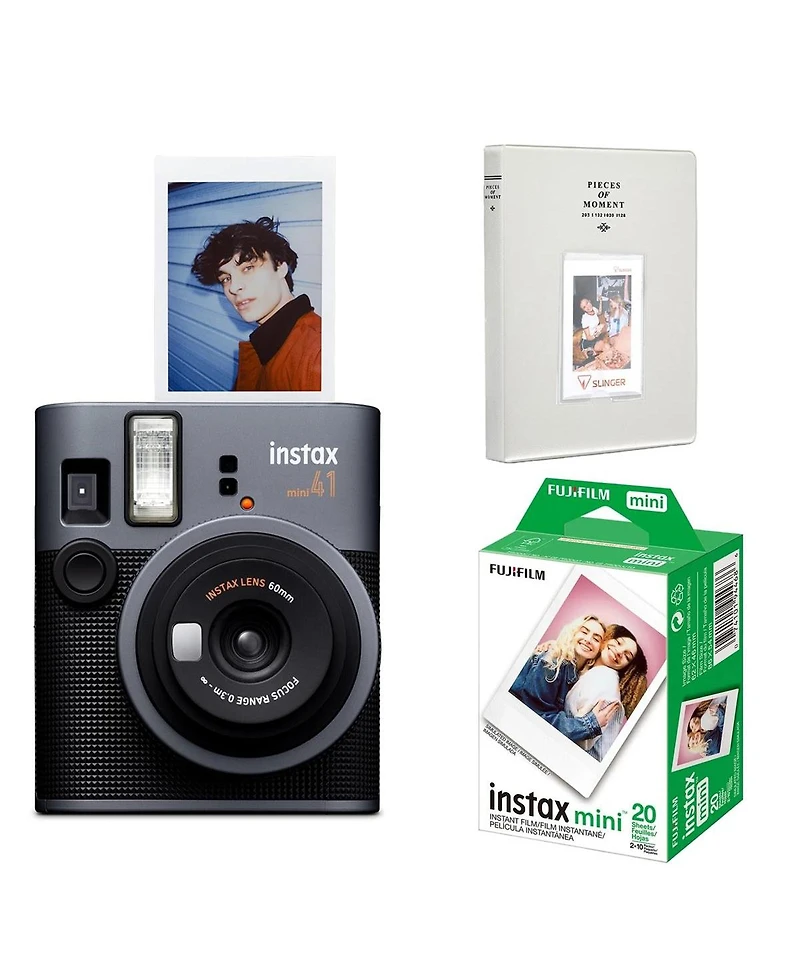 Fujifilm Instax Mini 41 Instant Camera + 20 Pack Instant Daylight Film + Slinger Photo Album