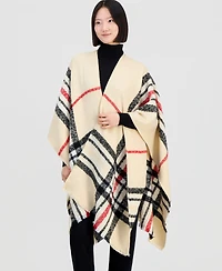Fraas Plaid Boucle Ruana Wrap