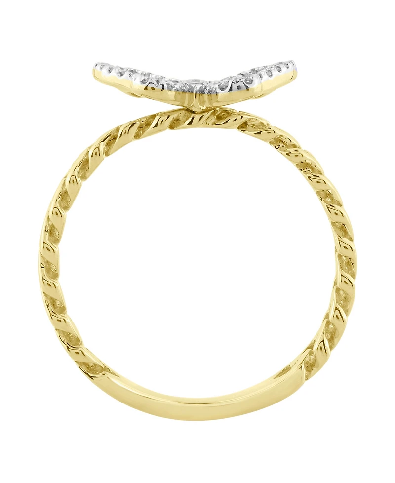 Macy's White Baguette Diamond Ring (1/4 ct. t.w.) in 10k Yellow Gold