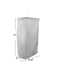 Household Essentials Door Hanging Laundry Bag, Grey