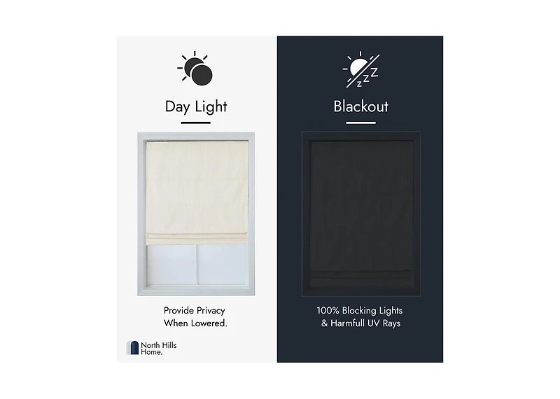 Shadisfy Polyester Pueblo 100% blackout Roman Blind