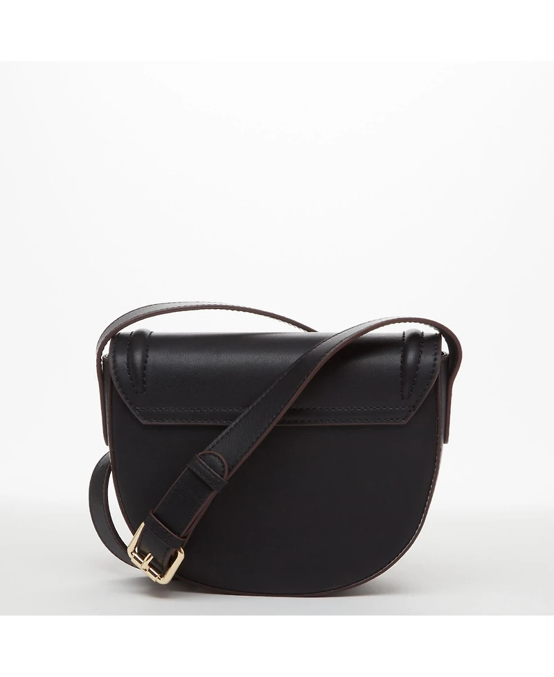 Small Leather Saddle Crossbody Bag