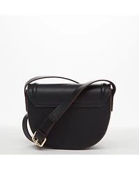 Small Leather Saddle Crossbody Bag