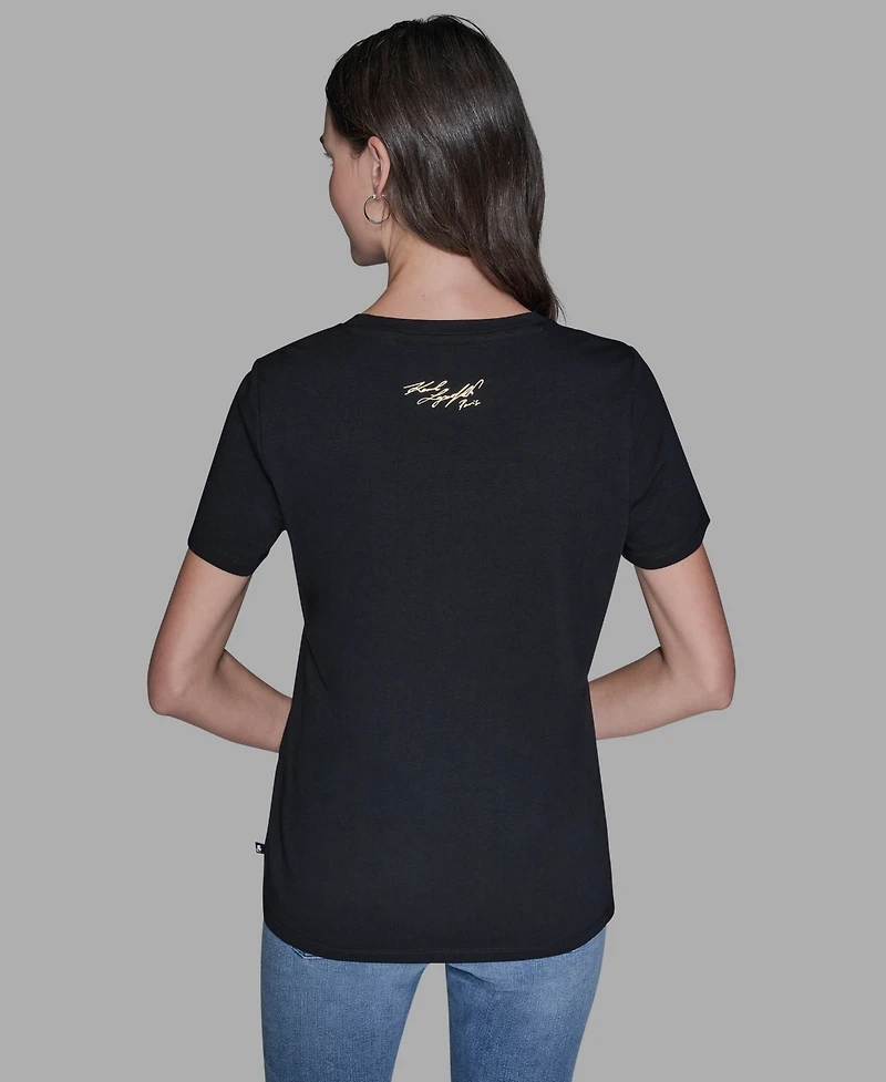 Karl Lagerfeld Paris Women's Sunglasses Printed Pull-On T-Shirt