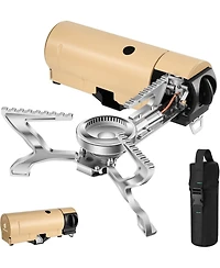 Aofar Portable Camping Stove Butane 1400W Gas Collapsible Backpacking for Indoor Outdoor Cooking Hiking and Picnic