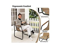 3 Pieces Patio Furniture Set Outdoor Bistro Conversation Set