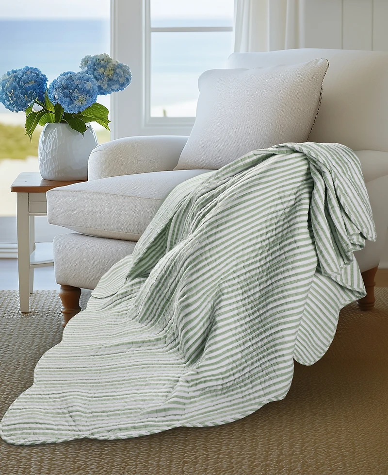 Levtex Martha Stripe Reversible Quilted Throw, 50" x 60"