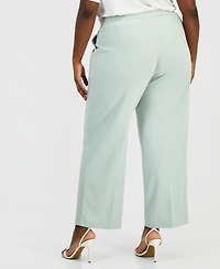 Anne Klein Essentials Plus Size High Rise Pull-On Pants