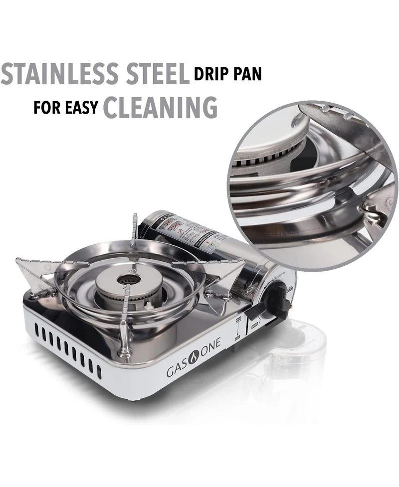 Aofar Emergency Gear Camping Mini Butane Portable Gas Stove with Carrying Case with 4 Fuels