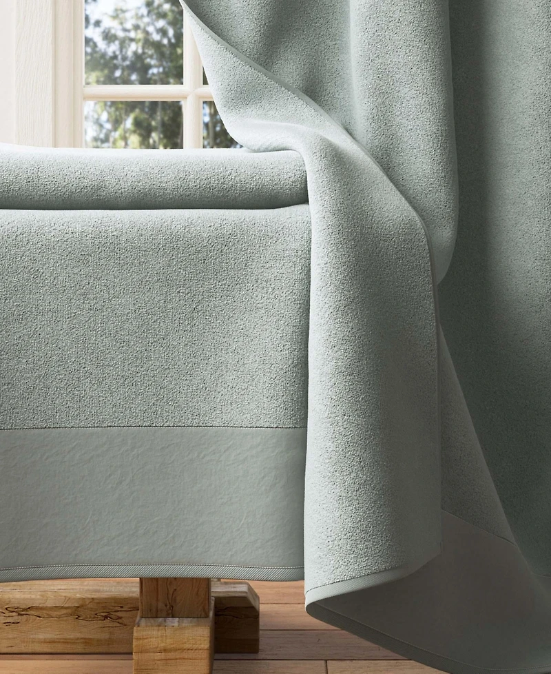 Linery & Co Cotton and Linen-Texture Border 6 Pack Hand Towel Set