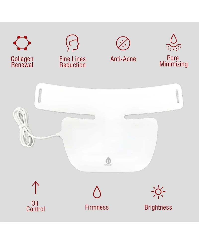 Pursonic Total Led Light Therapy System: Eye Mask, Multi-Function Device & Neck Plate