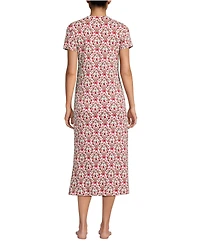 Lands' End Women's Cotton Short Sleeve Midcalf Nightgown